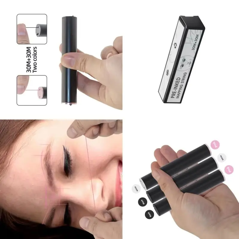 30+30M Pre-Inked Mapping String Eyebrow Makeup Dyingliner Thread Microblading Semi-Permanent Positioning Measurement Tattoo Tool
30+30M Pre-Inked Mapping String Eyebrow Makeup Dyingliner Thread Microblading Semi-Permanent Positioning Measurement Tattoo Tool