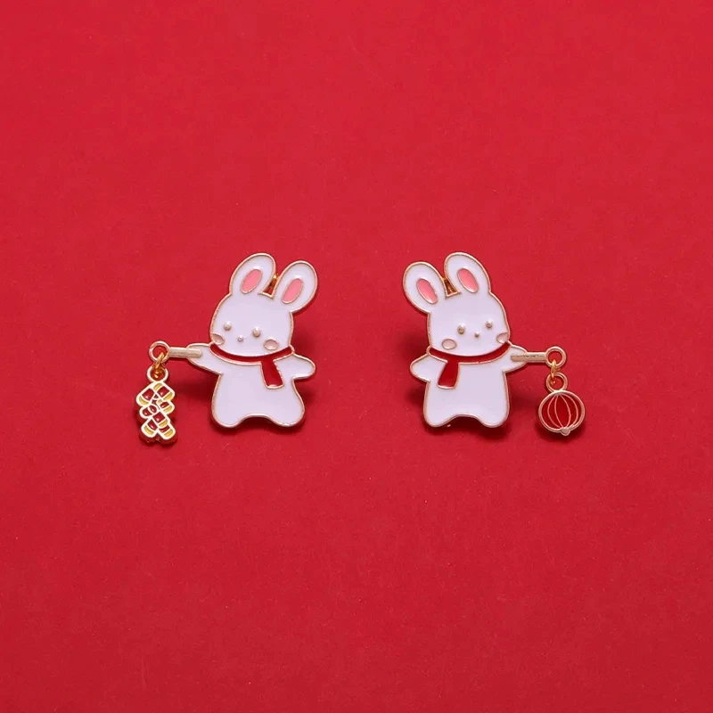Bunny Badges New Year Rabbit Lantern Firecracker Brooch Cute Badge Festive Prickly Pin Couple Gift Bag Accessories
Bunny Badges New Year Rabbit Lantern Firecracker Brooch Cute Badge Festive Prickly Pin Couple Gift Bag Accessories