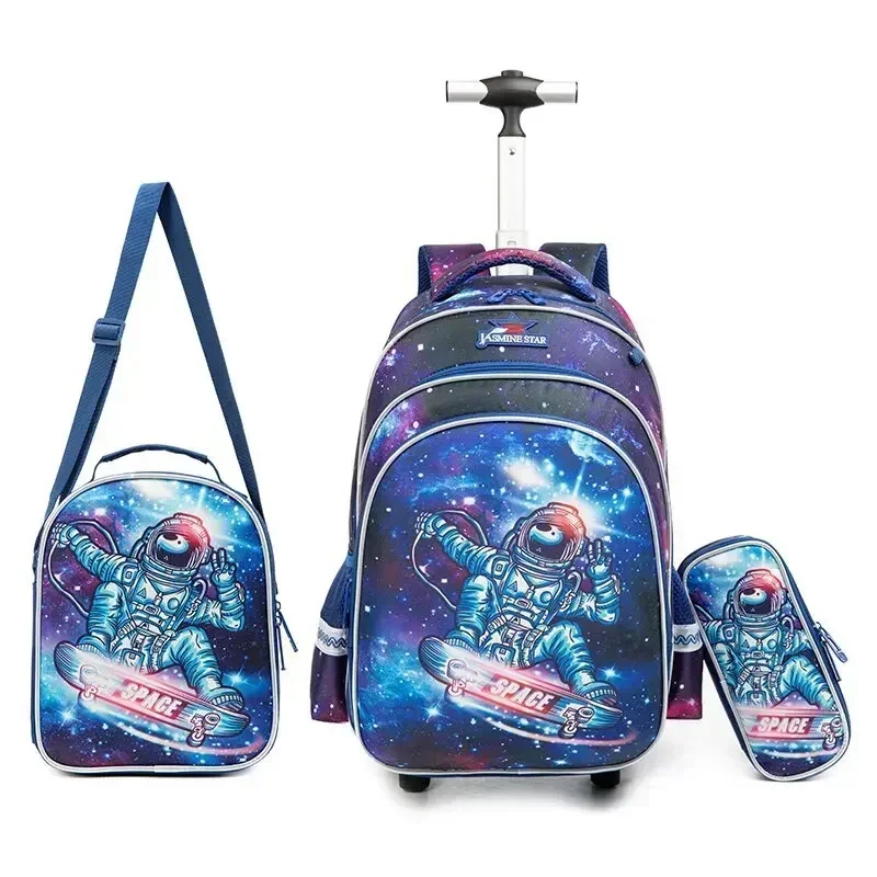 Children Trolley Backpack Wheeled Bags with Wheels Roller Luggage Backpacks on Wheels Astronaut Rolling for Boys School Bag Set
Children Trolley Backpack Wheeled Bags with Wheels Roller Luggage Backpacks on Wheels Astronaut Rolling for Boys School Bag Set