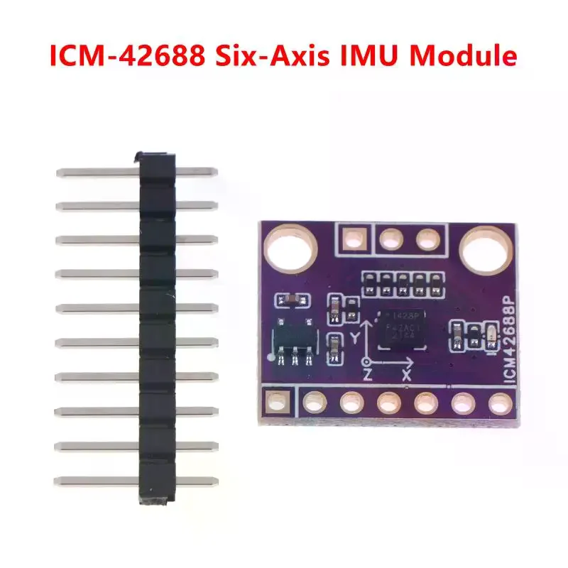 High Performance ICM-42688 Six-Axis IMU Module, 6-Axis Attitude Sensor Supporting I2C/SPI Interfaces
High Performance ICM-42688 Six-Axis IMU Module, 6-Axis Attitude Sensor Supporting I2C/SPI Interfaces