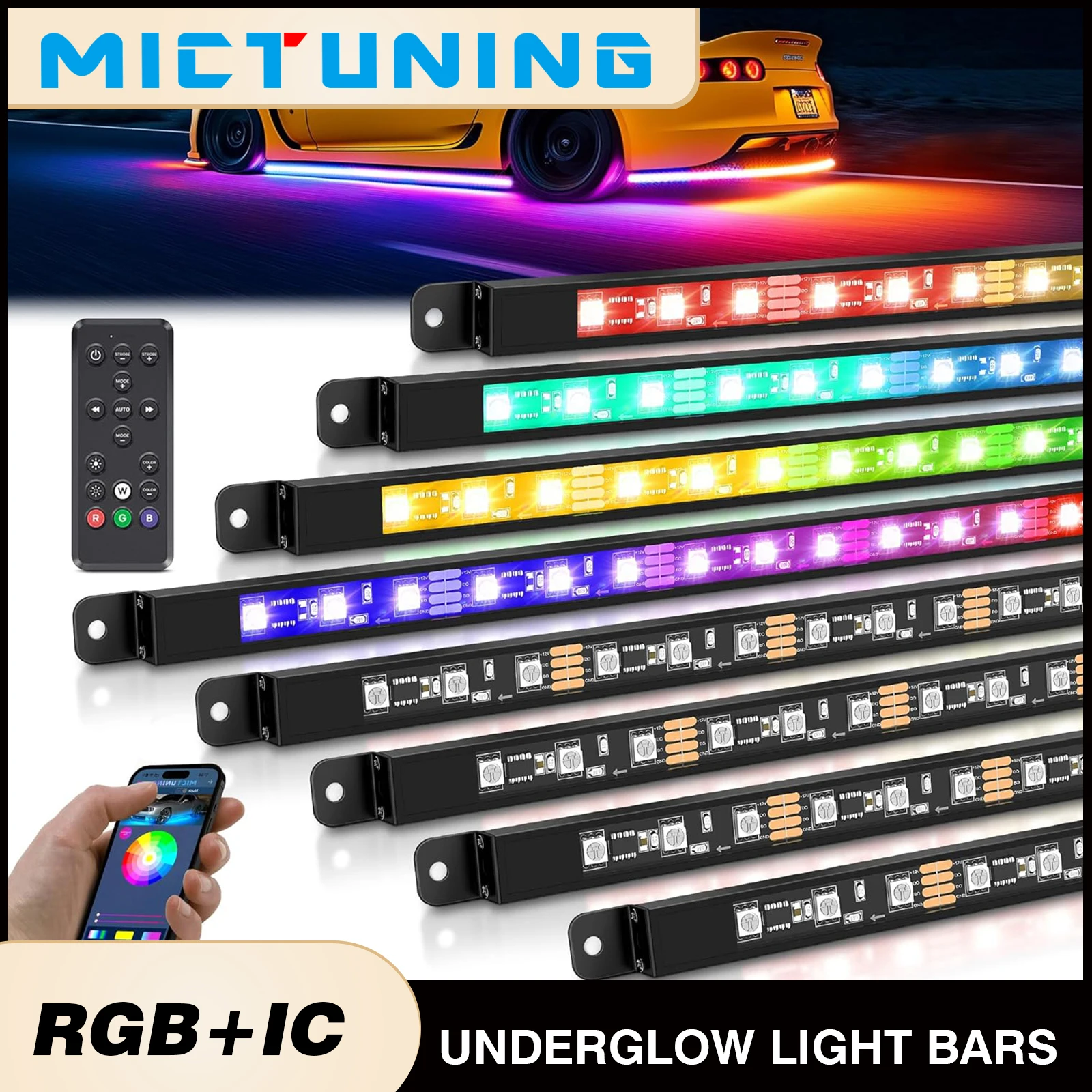 MICTUNING 8 шт. N8 + погоня цвета RGB + IC подсветка неоновых акцентных полос, 12 В подсветка днища с приложением и пультом дистанционного управления
MICTUNING 8 шт. N8 + погоня цвета RGB + IC подсветка неоновых акцентных полос, 12 В подсветка днища с приложением и пультом дистанционного управления