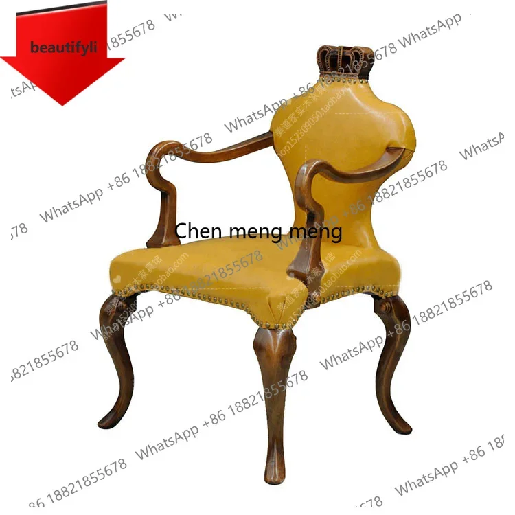 Q181 American country solid wood study book chair leather retro bedroom balcony casual single sofa chair
Q181 American country solid wood study book chair leather retro bedroom balcony casual single sofa chair