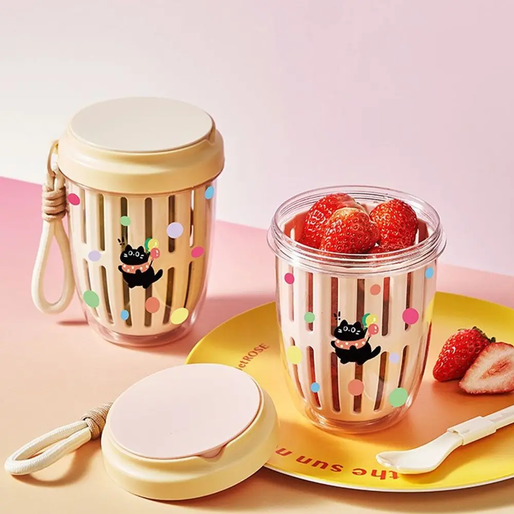 Multipurpose With Lids Salad Cup Drainable Reusable Fruit Storage Bottle Plastic Double-layer Fruit Salad Storage Cup Summer
Multipurpose With Lids Salad Cup Drainable Reusable Fruit Storage Bottle Plastic Double-layer Fruit Salad Storage Cup Summer