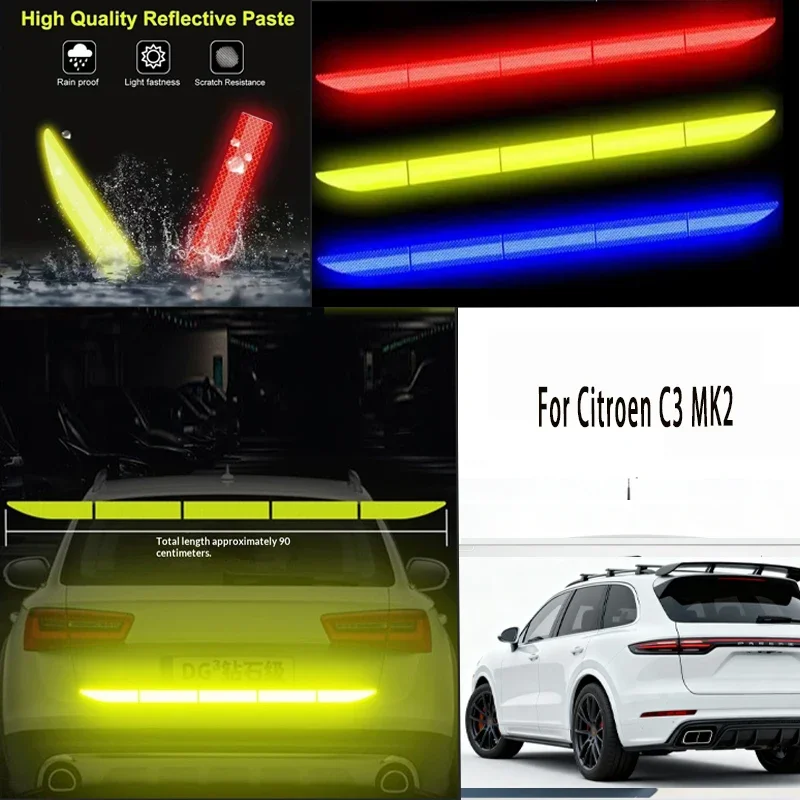For Citroen C3 MK2 1pcs Reflective Warning Safety Tape-Car Trunk Anti-Collision
For Citroen C3 MK2 1pcs Reflective Warning Safety Tape-Car Trunk Anti-Collision