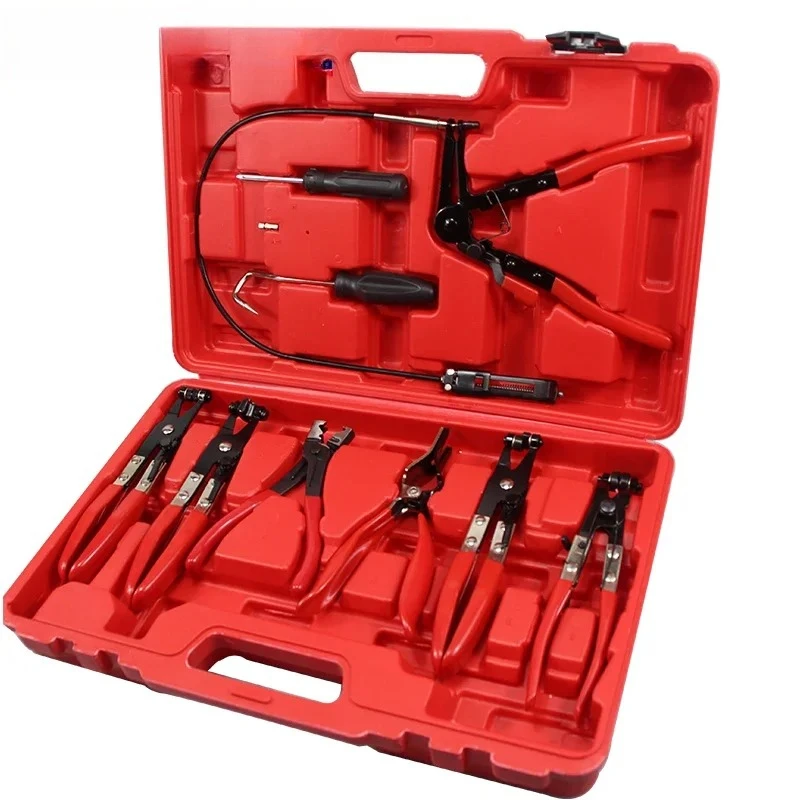 High Quality 9Pcs Auto Hose Clamp Ring Plier Set Flexible Wire Cable Bend Type Remover Oil Seal Screwdriver Car Repairing Tools
High Quality 9Pcs Auto Hose Clamp Ring Plier Set Flexible Wire Cable Bend Type Remover Oil Seal Screwdriver Car Repairing Tools