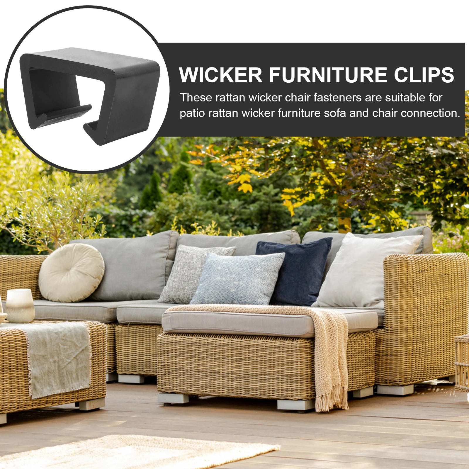 12 Pcs Furniture Clips Wicker Sofa Rattan Chair Fastener Garden Patio Connector Black Outdoor Sofa Making Clamps
12 Pcs Furniture Clips Wicker Sofa Rattan Chair Fastener Garden Patio Connector Black Outdoor Sofa Making Clamps