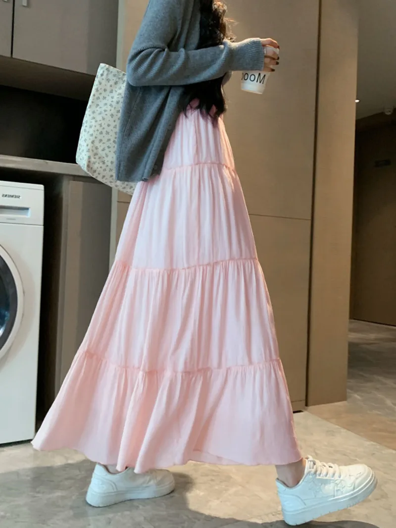 Spring Women Long Skirts Fashion High Waist Elastic Patchwork A-Line Skirt Casual All-Match White Cake Maxi Skirts Female 13OJ
Spring Women Long Skirts Fashion High Waist Elastic Patchwork A-Line Skirt Casual All-Match White Cake Maxi Skirts Female 13OJ