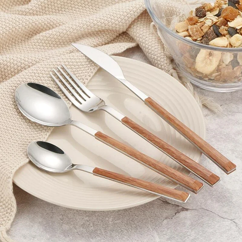 24pcs KuBac Hommi Quality 18/10 Stainless Steel Dinnerware Set Imitation Handle Cutlery Set Brown Drop Ship
24pcs KuBac Hommi Quality 18/10 Stainless Steel Dinnerware Set Imitation Handle Cutlery Set Brown Drop Ship