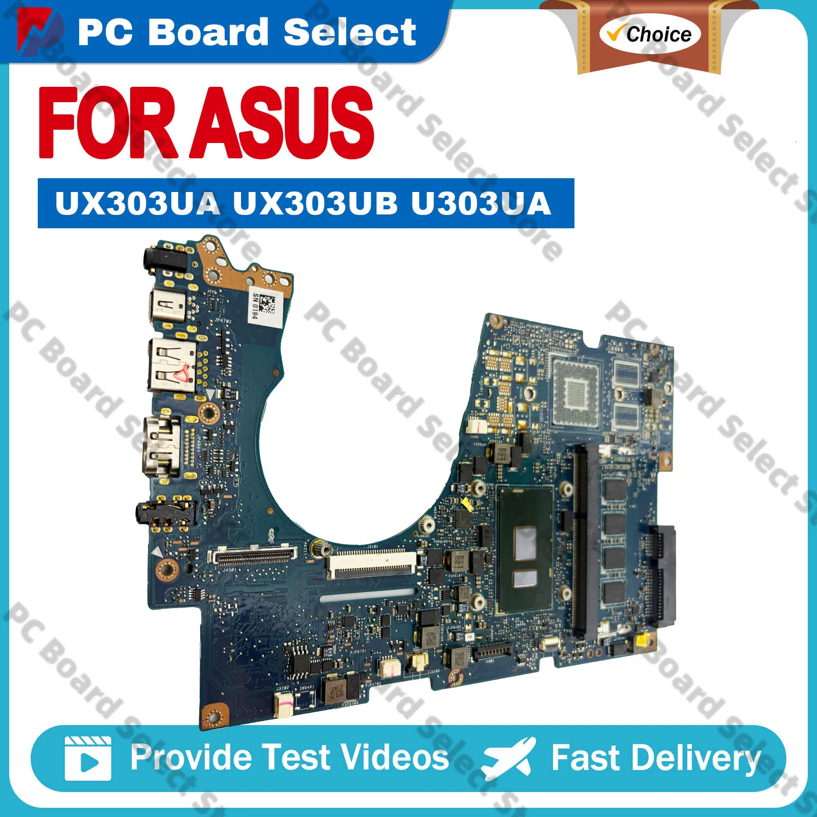 U3000 UX303UA Laptop Motherboard For ASUS ZenBook BX303U U303UB U303UA UX303UB UX303UA UX303U Mainboard W/ I3 I5 I7 CPU tests OK
U3000 UX303UA Laptop Motherboard For ASUS ZenBook BX303U U303UB U303UA UX303UB UX303UA UX303U Mainboard W/ I3 I5 I7 CPU tests OK