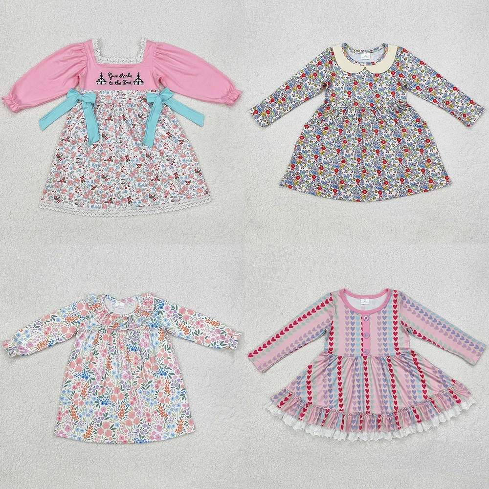 New Fashion Baby Girls Dress Long Sleeve Knee Length Dresses Boutique Kids Designer Clothes Wholesale Children Set Girls Dresses
New Fashion Baby Girls Dress Long Sleeve Knee Length Dresses Boutique Kids Designer Clothes Wholesale Children Set Girls Dresses