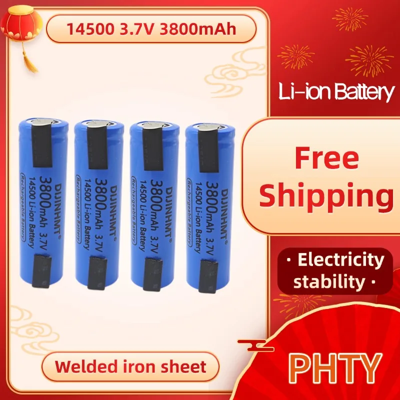 2025 14500 Battery 3.7V AA 3800mah Lithium Ion Battery, with Welding, for Electric Razor,Toothbrush, Barber Rechargeable Battery
2025 14500 Battery 3.7V AA 3800mah Lithium Ion Battery, with Welding, for Electric Razor,Toothbrush, Barber Rechargeable Battery