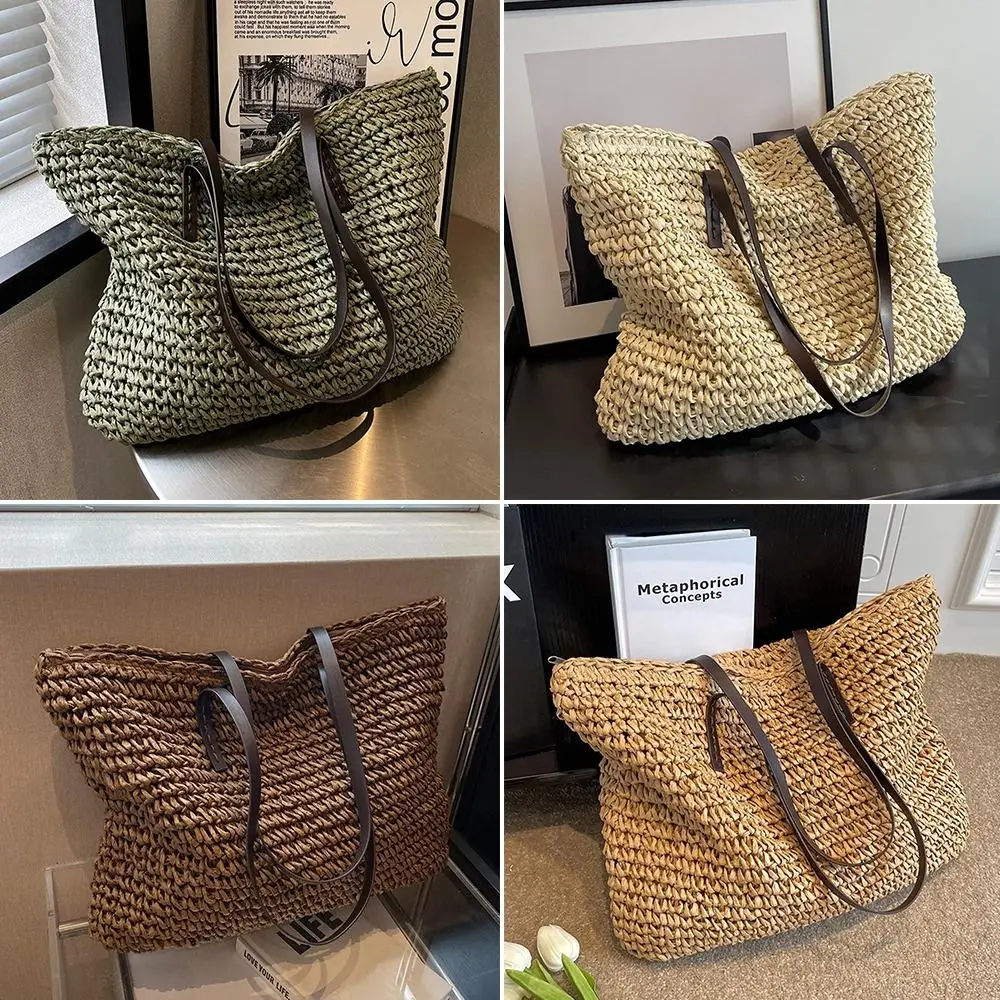 Women Shopping Fashion Woven Tote Bags Tote Bags Large Capacity Simple Style
Women Shopping Fashion Woven Tote Bags Tote Bags Large Capacity Simple Style