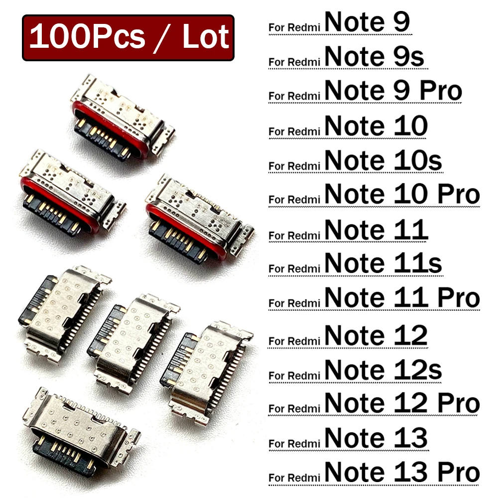 100Pcs, USB Charging Port Connector Charge Jack Socket Dock For Xiaomi Redmi Note 9 9s 10 10s 11 11s 12 12s 13 Pro Plus 4G 5G
100Pcs, USB Charging Port Connector Charge Jack Socket Dock For Xiaomi Redmi Note 9 9s 10 10s 11 11s 12 12s 13 Pro Plus 4G 5G