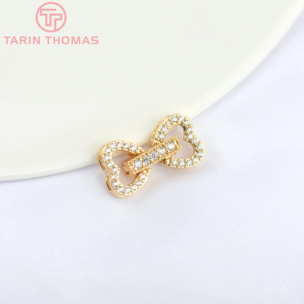 (5067)4PCS 9.5x19MM 24K Gold Color Brass with Zircon Bracelet Necklace Connector Clasp High Quality Diy Jewelry Accessories
(5067)4PCS 9.5x19MM 24K Gold Color Brass with Zircon Bracelet Necklace Connector Clasp High Quality Diy Jewelry Accessories