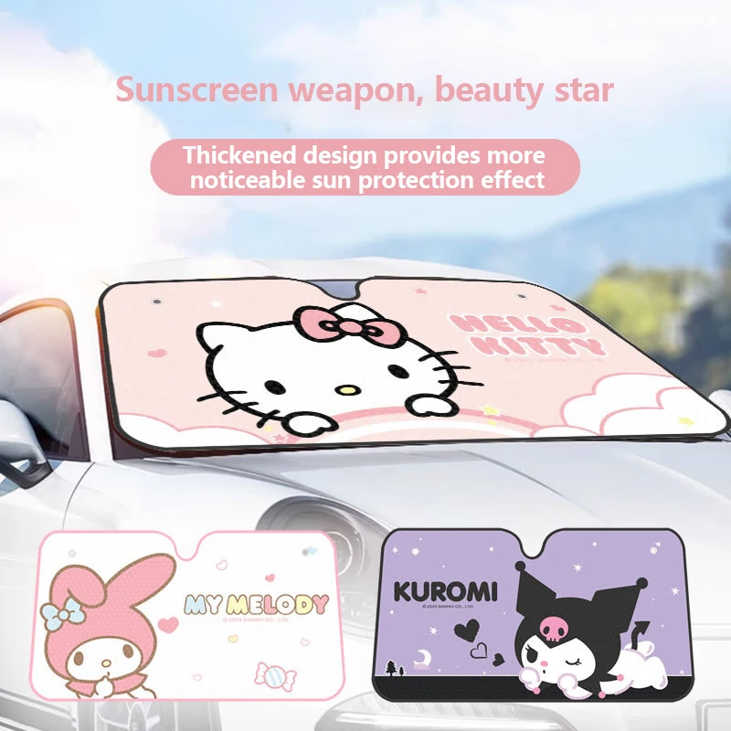 Cartoon Hello Kitty Kuromi ,Melody Car Sunshade Cute Anime Sunscreen Insulation Suction Cup Auto Windshield Sun Visor
Cartoon Hello Kitty Kuromi ,Melody Car Sunshade Cute Anime Sunscreen Insulation Suction Cup Auto Windshield Sun Visor