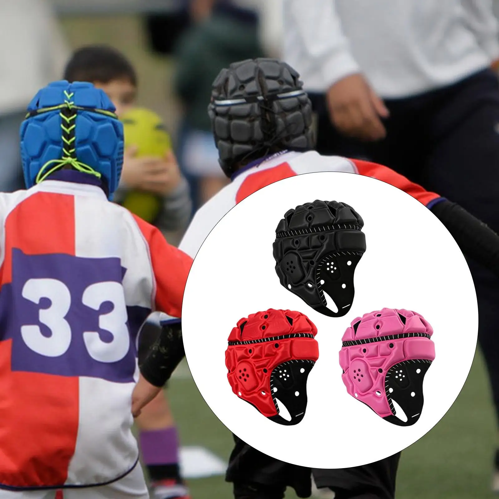 Adult Rugby Helmet Headgear Soft Padded Breathable Sports Cap for Training Protective Scrum Head Guard for Rugby League Union
Adult Rugby Helmet Headgear Soft Padded Breathable Sports Cap for Training Protective Scrum Head Guard for Rugby League Union