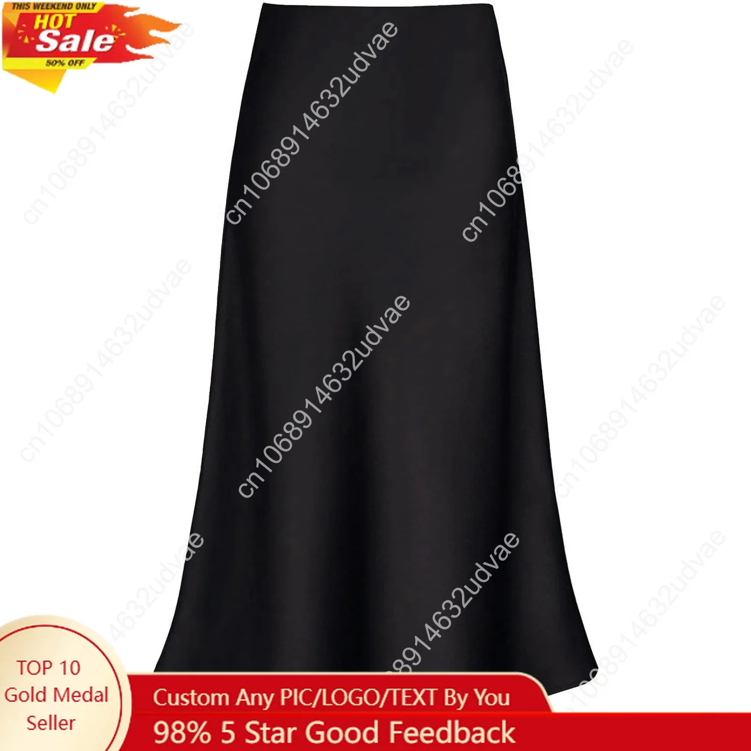 Women's Satin High Waist Hidden Elasticized Waistband Flared Casual A Line Midi Skirt
Women's Satin High Waist Hidden Elasticized Waistband Flared Casual A Line Midi Skirt