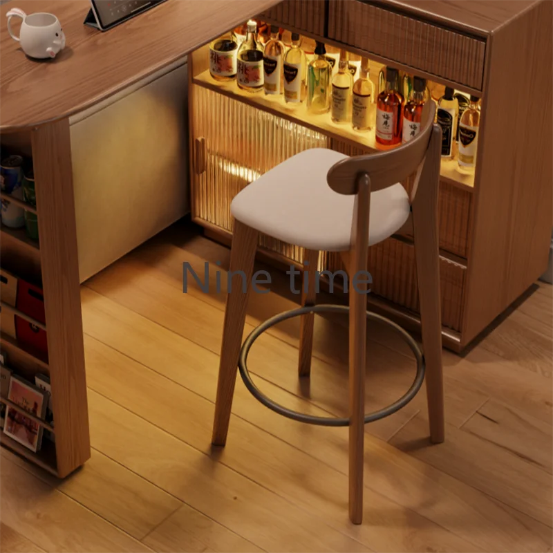 Solid Wood Minimalist Bar Chair Counter Cotton Linen Cafe Hotel Commercial Cashier Reception Stool Muebles Para Bar Furniture
Solid Wood Minimalist Bar Chair Counter Cotton Linen Cafe Hotel Commercial Cashier Reception Stool Muebles Para Bar Furniture