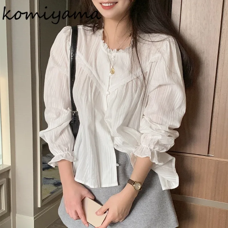 Korean Ins Lace Shirts Blouses Sping Autumn Women 2025 Blusas Sweet Casual Ropa Mujer Long Sleeve Camisas Single Breasted Blusa
Korean Ins Lace Shirts Blouses Sping Autumn Women 2025 Blusas Sweet Casual Ropa Mujer Long Sleeve Camisas Single Breasted Blusa