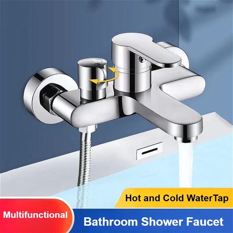Shower Faucet for Bathroom Household Bathtub Shower Mixer Tap Showerhead Wall Mounted Hot Cold Water Multifunctional Mixer Tap
Shower Faucet for Bathroom Household Bathtub Shower Mixer Tap Showerhead Wall Mounted Hot Cold Water Multifunctional Mixer Tap