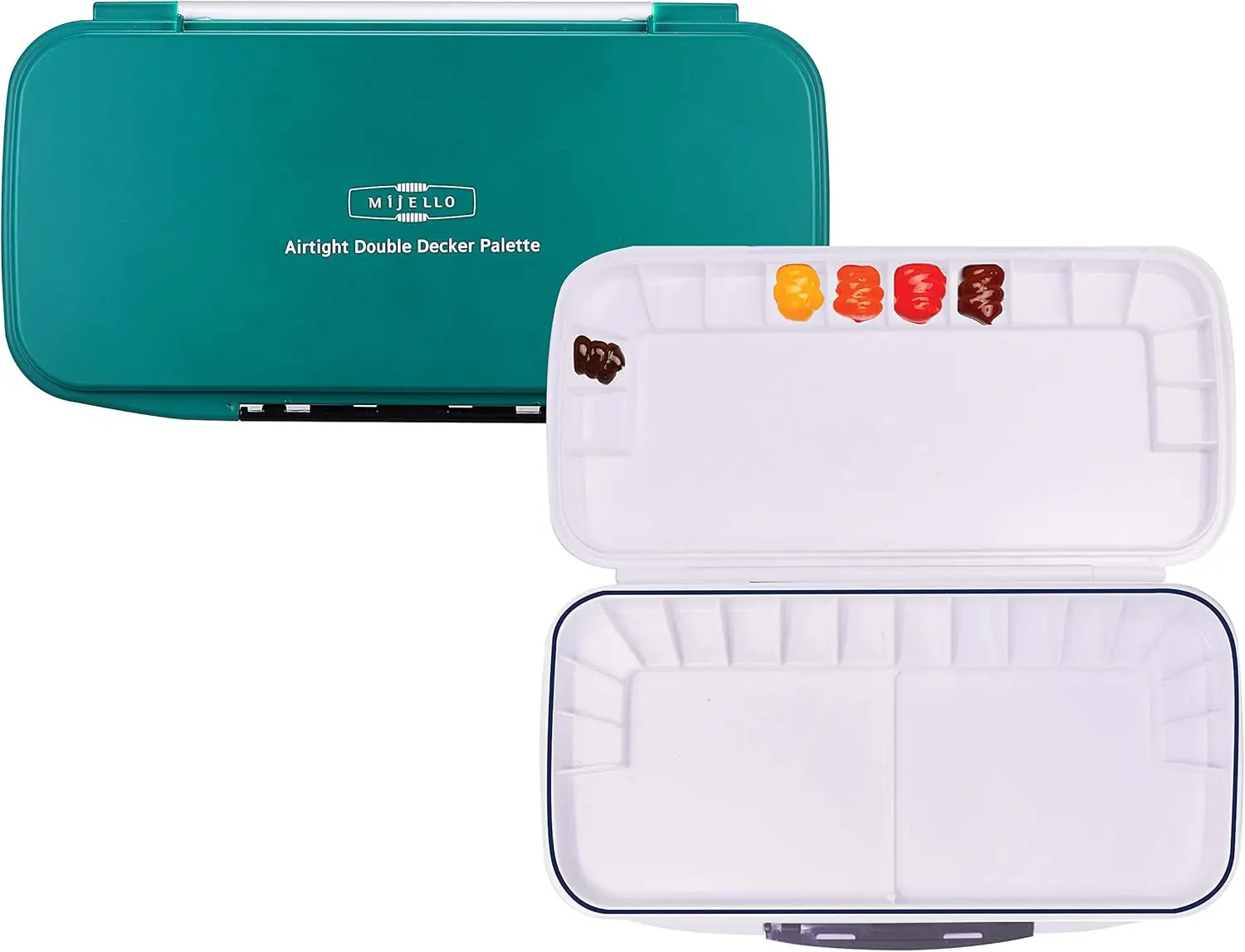 Double Decker Watercolor Palette, 40 Paint Wells, Teal, 13.25" x 6.75" x 1.25", 1 Each (MWP-1640)
Double Decker Watercolor Palette, 40 Paint Wells, Teal, 13.25" x 6.75" x 1.25", 1 Each (MWP-1640)