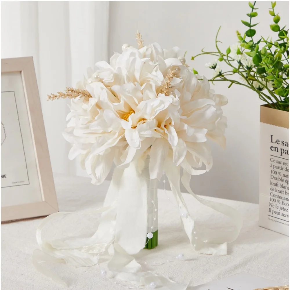 Bohemian-Style Bridal Bouquet New Design Silk Orchid Arrangement with Golden Leaf in Champagne Wedding Decoration
Bohemian-Style Bridal Bouquet New Design Silk Orchid Arrangement with Golden Leaf in Champagne Wedding Decoration