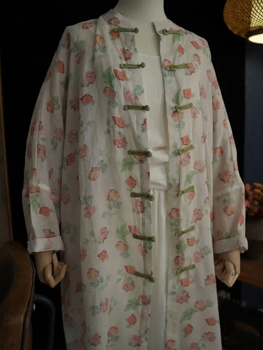 Новая китайская свободная блузка-кардиган с принтом, шелковая, на пуговицах, весна-лето, модная женская блузка
Новая китайская свободная блузка-кардиган с принтом, шелковая, на пуговицах, весна-лето, модная женская блузка