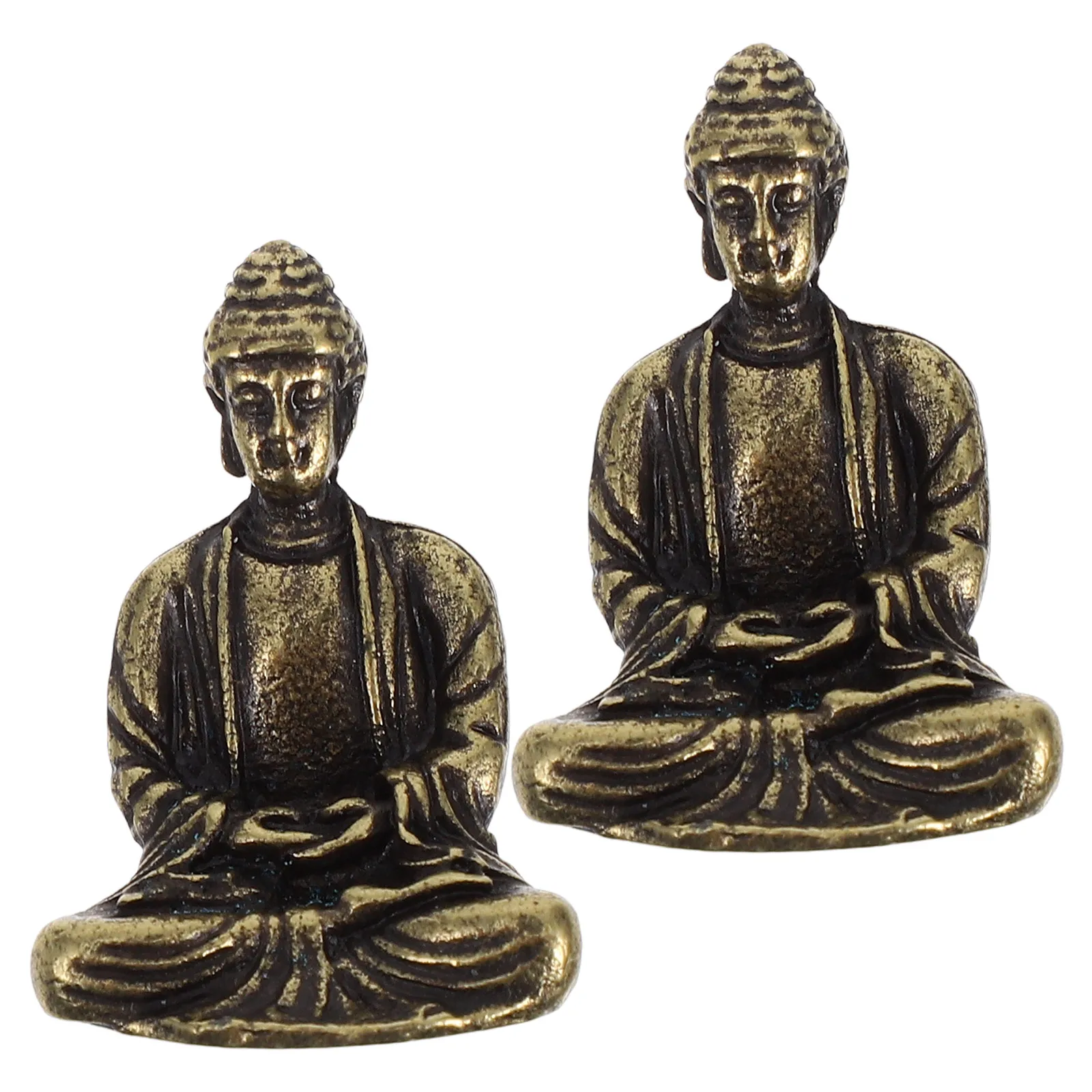 2 Pcs Copper-plated Buddha Statue Home Crafts Decor for Sculpture Landscape Buddist
2 Pcs Copper-plated Buddha Statue Home Crafts Decor for Sculpture Landscape Buddist