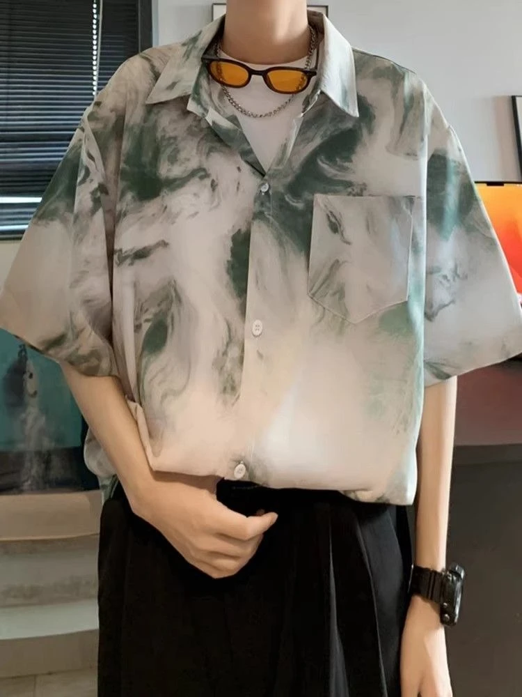 Men's Fashion Short Sleeve Shirt Trendy Tie Dye Print Beach Party Wear Breathable Soft Material
Men's Fashion Short Sleeve Shirt Trendy Tie Dye Print Beach Party Wear Breathable Soft Material