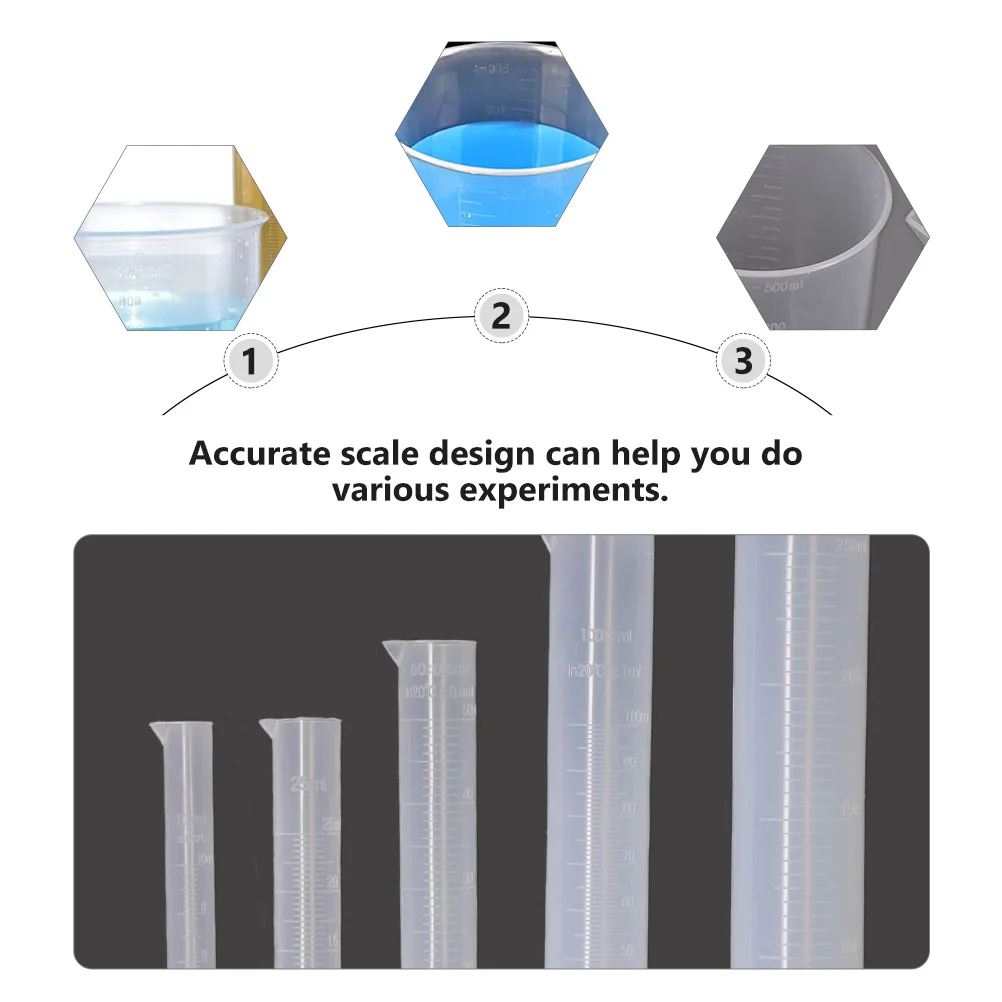 1Set Graduated Cylinders Measuring Cup Set Premium Plastic Durable Stable Base Accurate Scale for Laboratory Home Baking
1Set Graduated Cylinders Measuring Cup Set Premium Plastic Durable Stable Base Accurate Scale for Laboratory Home Baking