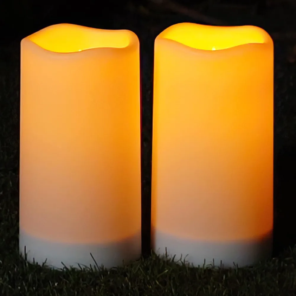 Outdoor solar flameless candle, lantern, sensor only, dusk to dawn, 3 "x6", 2-piece set
Outdoor solar flameless candle, lantern, sensor only, dusk to dawn, 3 "x6", 2-piece set