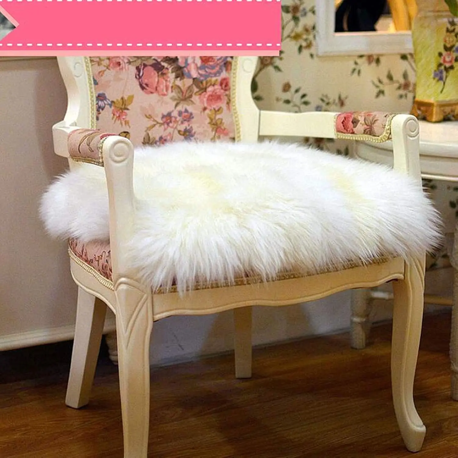 Luxurious Sheepskin Seat Pad Long Wool Sofa Cushion Wheel Chair Pad Car Seat Covers,White,18''×18''
Luxurious Sheepskin Seat Pad Long Wool Sofa Cushion Wheel Chair Pad Car Seat Covers,White,18''×18''