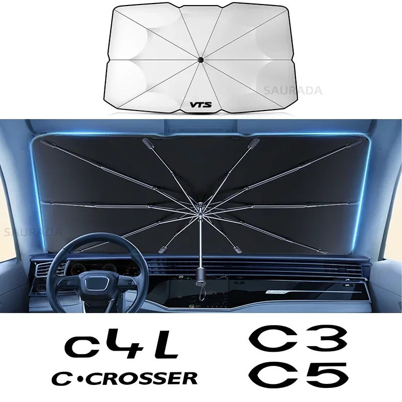 Car Sunshade Umbrella For Citroen C2 C3 C4 C4L C5 C6 C8 C-ELYSEE VTS Xsara C-Crosser Berlingo UV Ray Reflector Car Accessories
Car Sunshade Umbrella For Citroen C2 C3 C4 C4L C5 C6 C8 C-ELYSEE VTS Xsara C-Crosser Berlingo UV Ray Reflector Car Accessories
