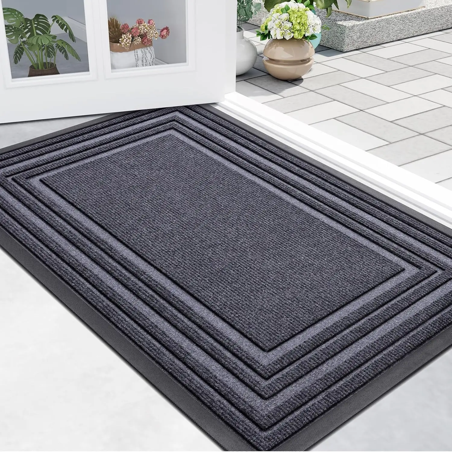 Front Door Mat Indoor Outdoor Entrance, Non-Slip Natural Rubber Doormats, Easy Clean Low Profile Dirt Trapper for Garage Patio
Front Door Mat Indoor Outdoor Entrance, Non-Slip Natural Rubber Doormats, Easy Clean Low Profile Dirt Trapper for Garage Patio