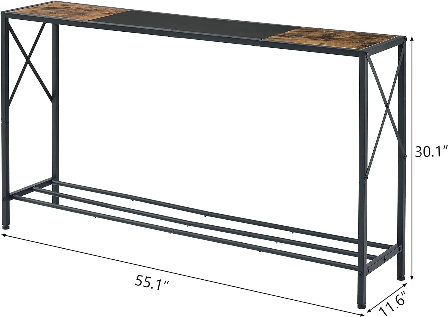55.1 Inch Console Table Industrial entryway Table Narrow Sofa Table with Shelves Entrance for Entryway Hallway
55.1 Inch Console Table Industrial entryway Table Narrow Sofa Table with Shelves Entrance for Entryway Hallway