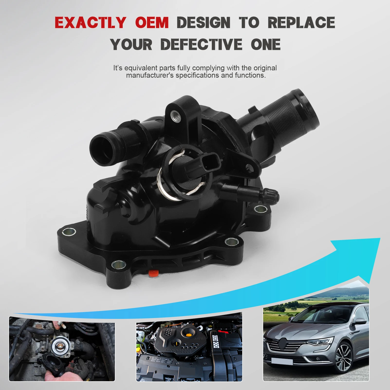 Корпус термостата охлаждающей жидкости двигателя в сборе для Austral Grand Scenic Captur Clio Megane Kangoo 11060-0260R 11060-7087R
Корпус термостата охлаждающей жидкости двигателя в сборе для Austral Grand Scenic Captur Clio Megane Kangoo 11060-0260R 11060-7087R