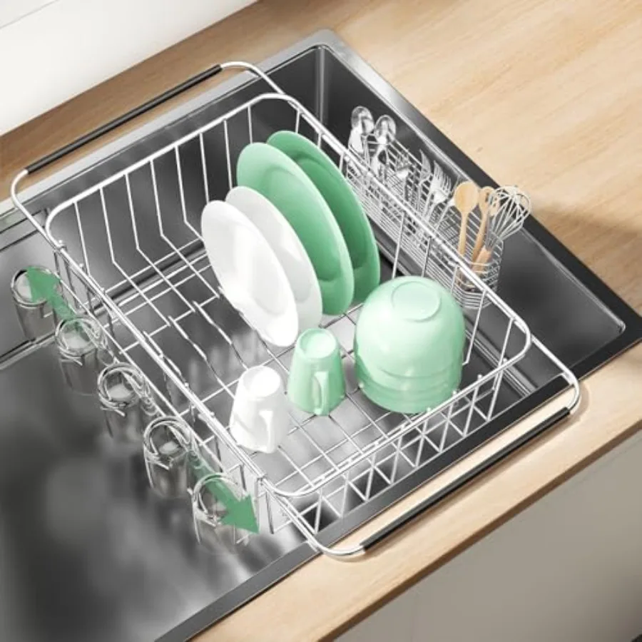 Dish Dryg Rack Sk, Extendable Staless Steel Dish Draers for Kitchen Counter, AntiRust Dish Dryer Rack Utensil and s, for side S
Dish Dryg Rack Sk, Extendable Staless Steel Dish Draers for Kitchen Counter, AntiRust Dish Dryer Rack Utensil and s, for side S