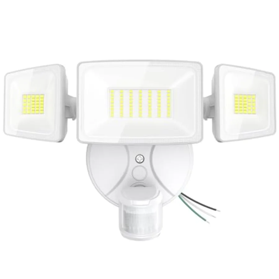75W LED Flood Light Motion Sensor Outdoor 7000lm Dusk to Dawn Flood Light Security Light with Three Head IP65 Waterproof Exteri
75W LED Flood Light Motion Sensor Outdoor 7000lm Dusk to Dawn Flood Light Security Light with Three Head IP65 Waterproof Exteri