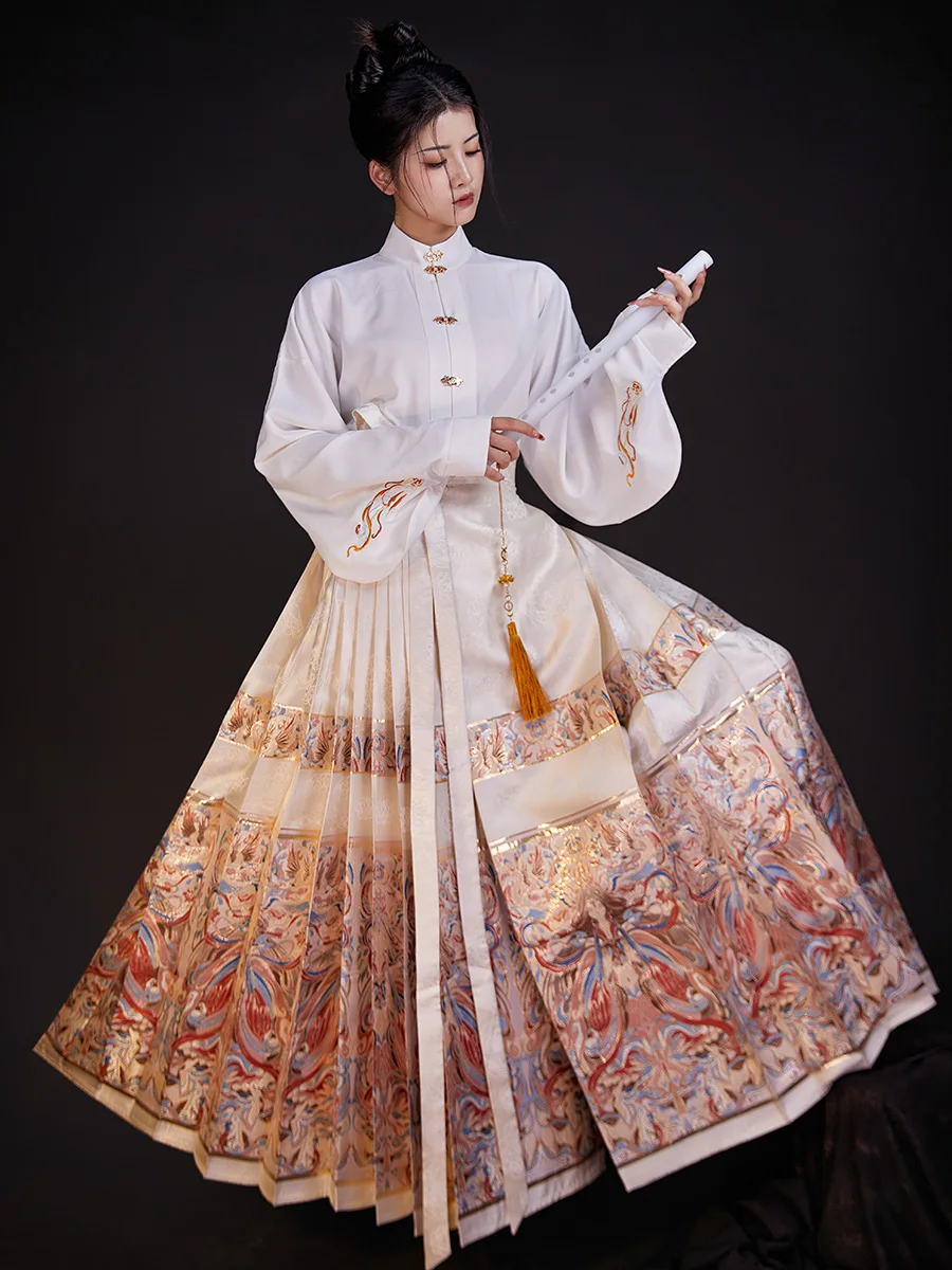 Женская юбка в стиле династии Мин, имитация цветочного узора, новинка 2025 года, весенняя коллекция, национальный стиль
Женская юбка в стиле династии Мин, имитация цветочного узора, новинка 2025 года, весенняя коллекция, национальный стиль