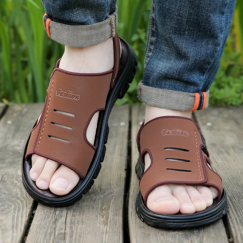 Summer Men Sandals Comfortable Outdoor Handmade Beach Walking Sneakers Hollow Out Lightweight Breathable Genuine Leather Shoes
Summer Men Sandals Comfortable Outdoor Handmade Beach Walking Sneakers Hollow Out Lightweight Breathable Genuine Leather Shoes