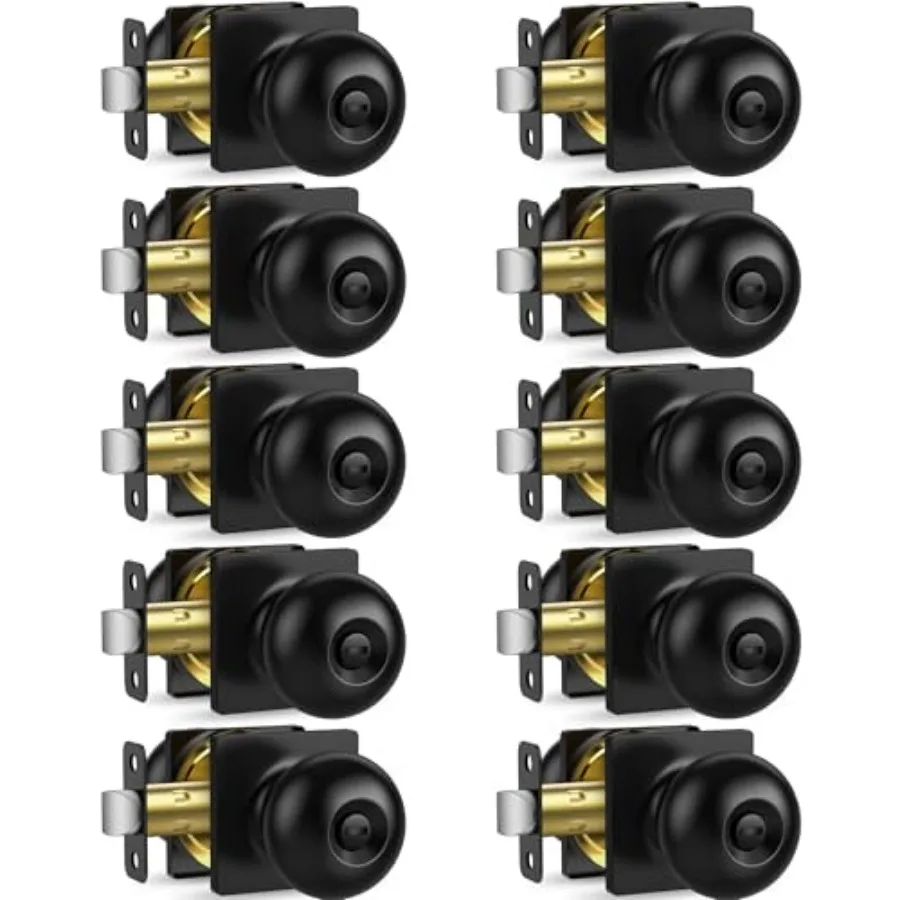 Pack Privacy Door Knobs Interior, Matte Black Keyless Door Locks for Bedrooms Bathrooms - ANSI Grade-3 Certified Square Modern
Pack Privacy Door Knobs Interior, Matte Black Keyless Door Locks for Bedrooms Bathrooms - ANSI Grade-3 Certified Square Modern