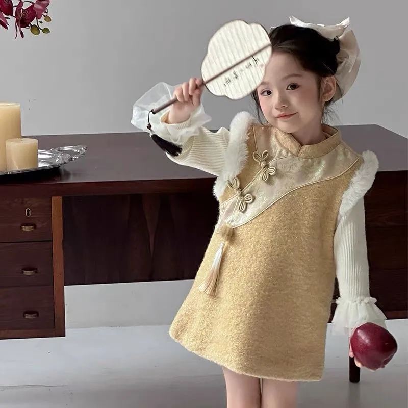 Юбка Cheongsam в стиле ретро для девочек, детская зимняя одежда 2026, детская новогодняя одежда, юбка Hanfu, китайское платье QipaoLI985
Юбка Cheongsam в стиле ретро для девочек, детская зимняя одежда 2026, детская новогодняя одежда, юбка Hanfu, китайское платье QipaoLI985