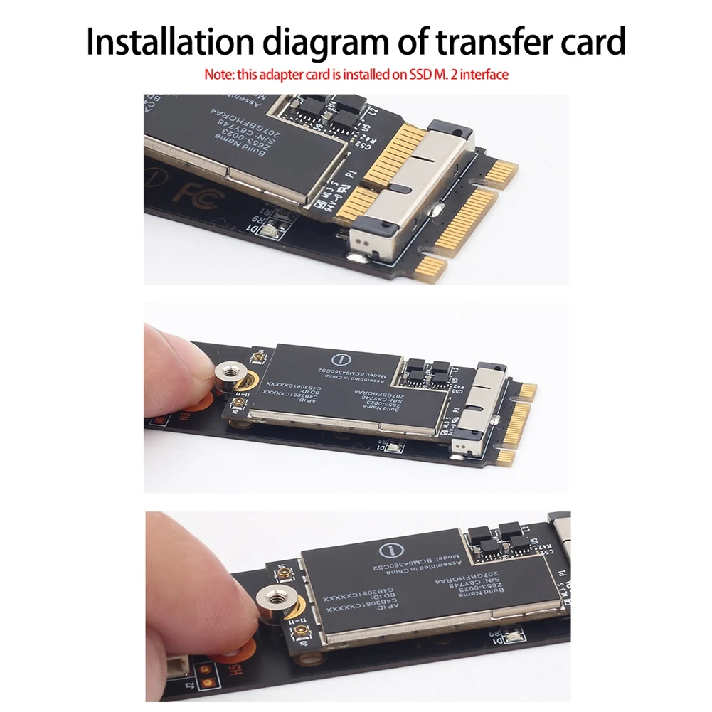 Сетевая карта к жесткому диску NGFF B+M Key Adapter Card BCM94360CD/2CS/CS2 Спецификация 802.11AC
Сетевая карта к жесткому диску NGFF B+M Key Adapter Card BCM94360CD/2CS/CS2 Спецификация 802.11AC