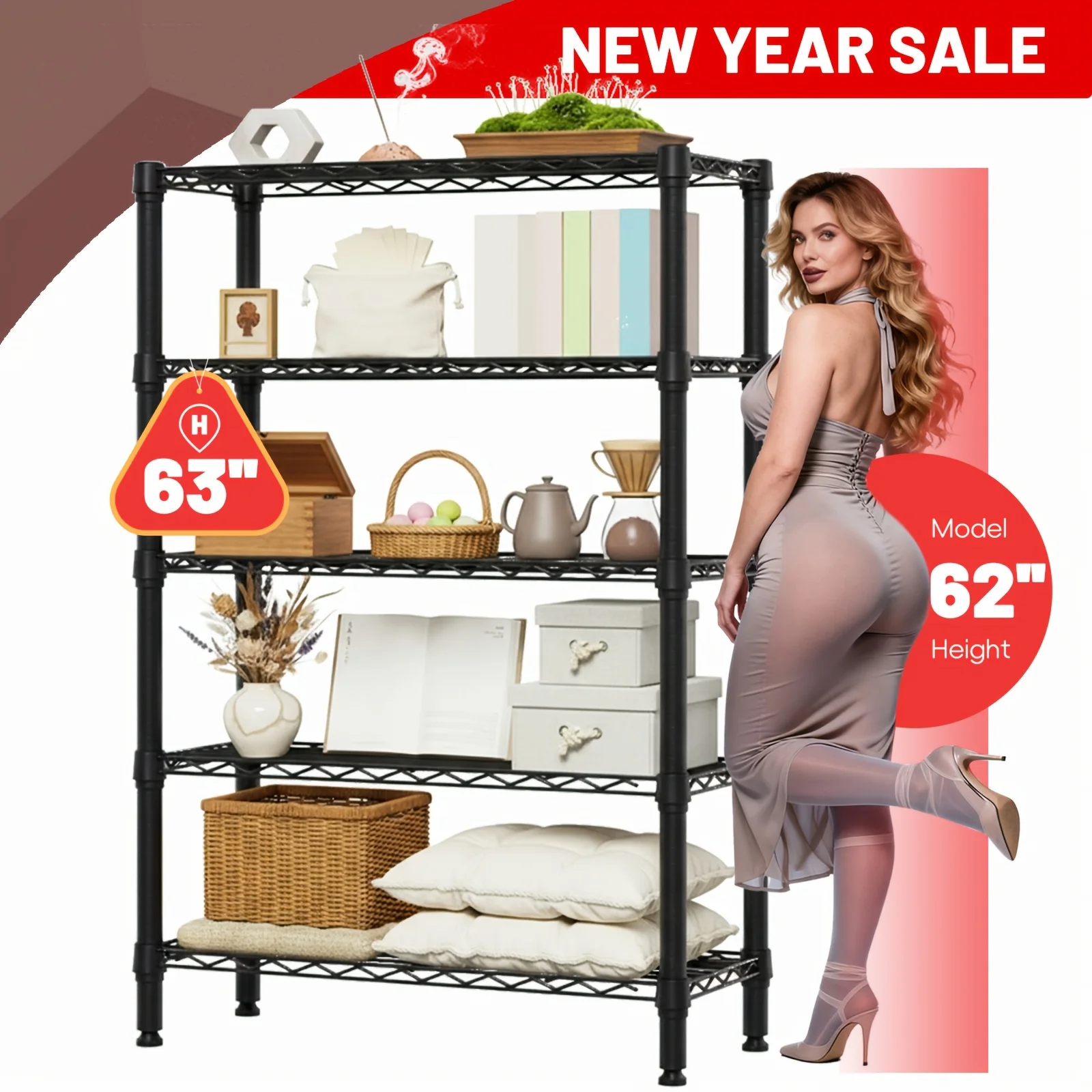 MZG 5/4/2 Tier Storage Rack Metal Wire Shelving Unit, Storage Standing Household Shelf Organizer for Laundry Bathroom Kitchen Pantry Closet Basement, Space-Saving Shelving Rack Commercial Use Open Shelf Design, Sturdy Construction, Utility Shelves
MZG 5/4/2 Tier Storage Rack Metal Wire Shelving Unit, Storage Standing Household Shelf Organizer for Laundry Bathroom Kitchen Pantry Closet Basement, Space-Saving Shelving Rack Commercial Use Open Shelf Design, Sturdy Construction, Utility Shelves