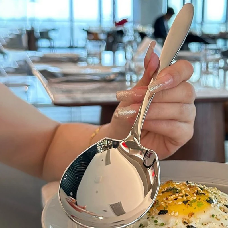 Stainless Steel Big Head Round Spoon Net Red Long Handle Stirring Dessert Spoons For Kitchen Serving Spoon Household Spoon
Stainless Steel Big Head Round Spoon Net Red Long Handle Stirring Dessert Spoons For Kitchen Serving Spoon Household Spoon