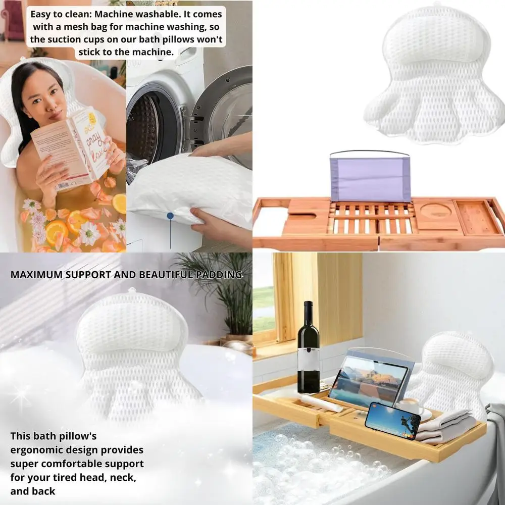 Ergonomic Bamboo Bath Tray with Neck & Back Pillow - Adjustable, Non-Slip, Water-Resistant
Ergonomic Bamboo Bath Tray with Neck & Back Pillow - Adjustable, Non-Slip, Water-Resistant