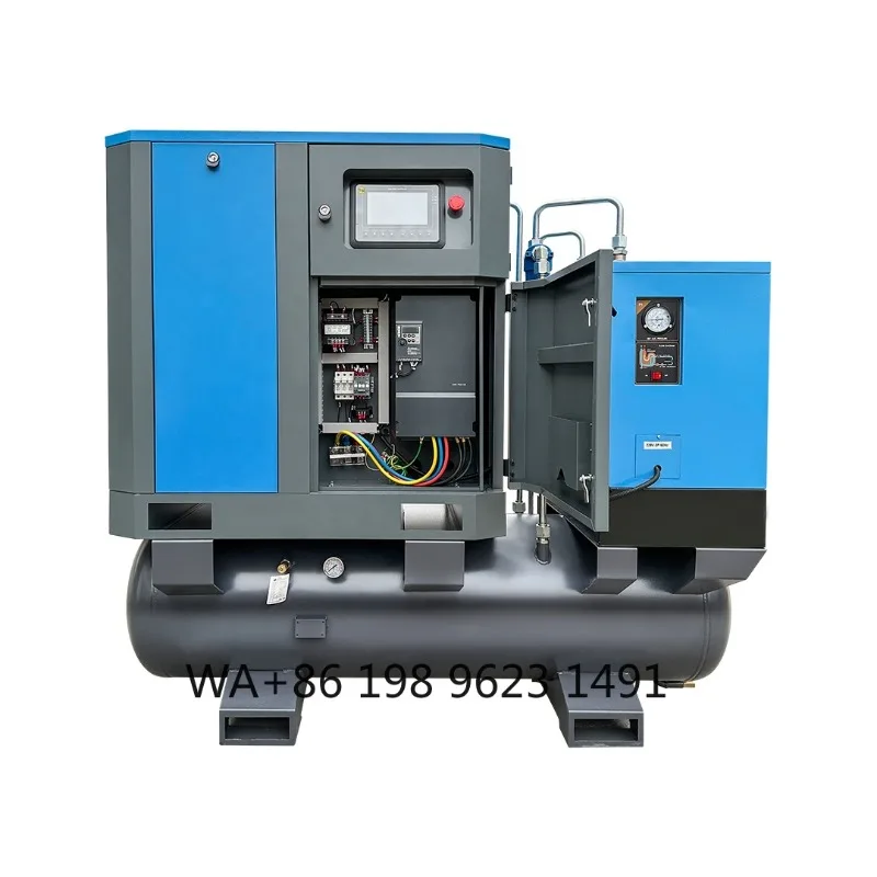 7.5KW 10HP Single Phase Screw Air Compressor 220V Silent With Dryer Tank CE For Car Maintenance
7.5KW 10HP Single Phase Screw Air Compressor 220V Silent With Dryer Tank CE For Car Maintenance