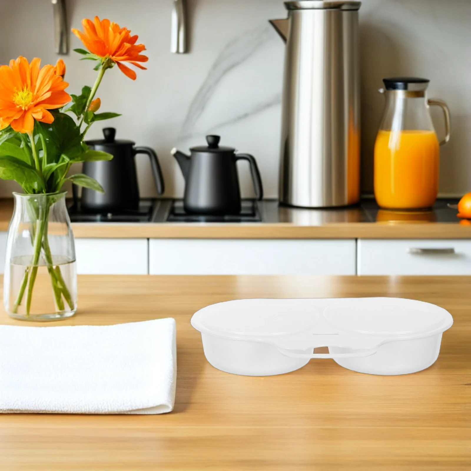 2Pcs Microwave Egg Cooker Dual Cavity Poacher Mold Food Grade Plastic Microwave Egg Steamer Kitchen Breakfast Accessory
2Pcs Microwave Egg Cooker Dual Cavity Poacher Mold Food Grade Plastic Microwave Egg Steamer Kitchen Breakfast Accessory