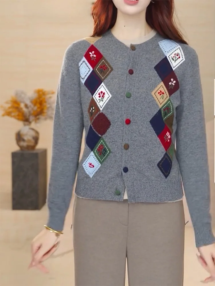 Korean Sle Diamond Knitted Open Cardigan Autumn New Large Size Women's Knitted Sweater ey College Comfortable Top
Korean Sle Diamond Knitted Open Cardigan Autumn New Large Size Women's Knitted Sweater ey College Comfortable Top