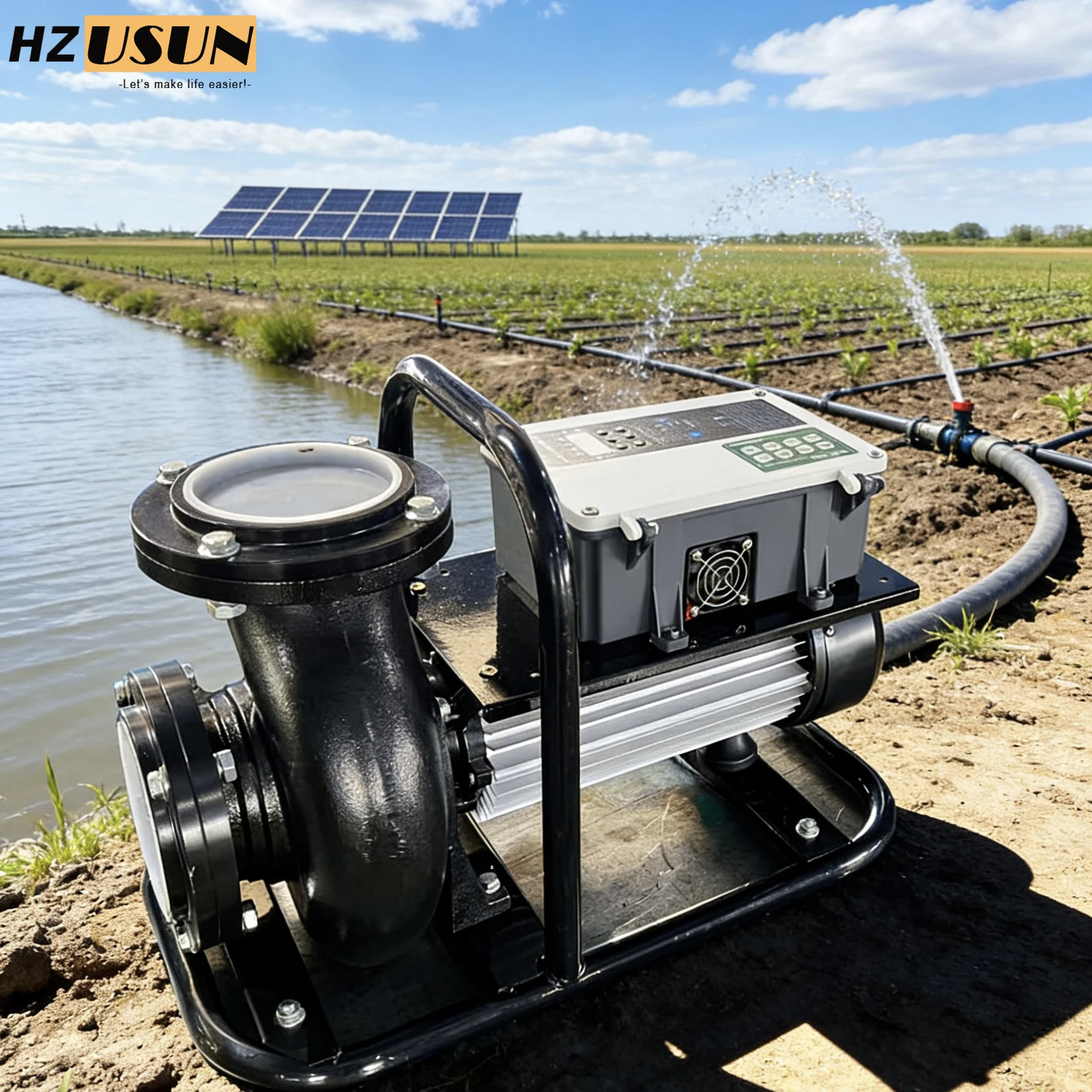 Высокопроизводительный солнечный насос AC/DC с гибридным контроллером для сельскохозяйственного орошения, 4-дюймовый, наземный, для перекачки воды
Высокопроизводительный солнечный насос AC/DC с гибридным контроллером для сельскохозяйственного орошения, 4-дюймовый, наземный, для перекачки воды